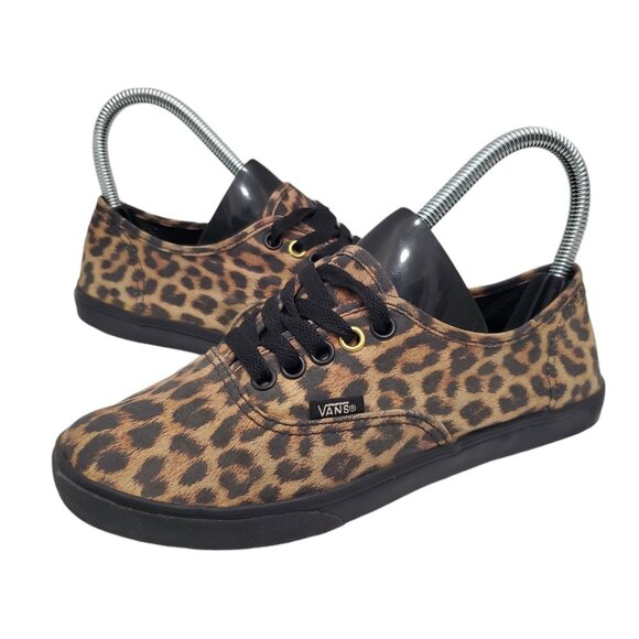 Vans Shoes - Vans Brown Black Leopard Print Canvas Low Top Lace Up‎ Shoes Unisex M 4.5 W 6